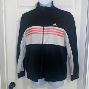 Adidas Tracksuit Pink/Black Front Zipup Jacket Size XL